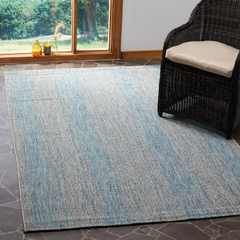 Tapis intérieur / extérieur abstrait Herefordshire Performance, Carré 6 pi 7 po