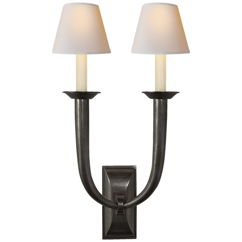 French 2 - Light Armed Sconce, Bronze