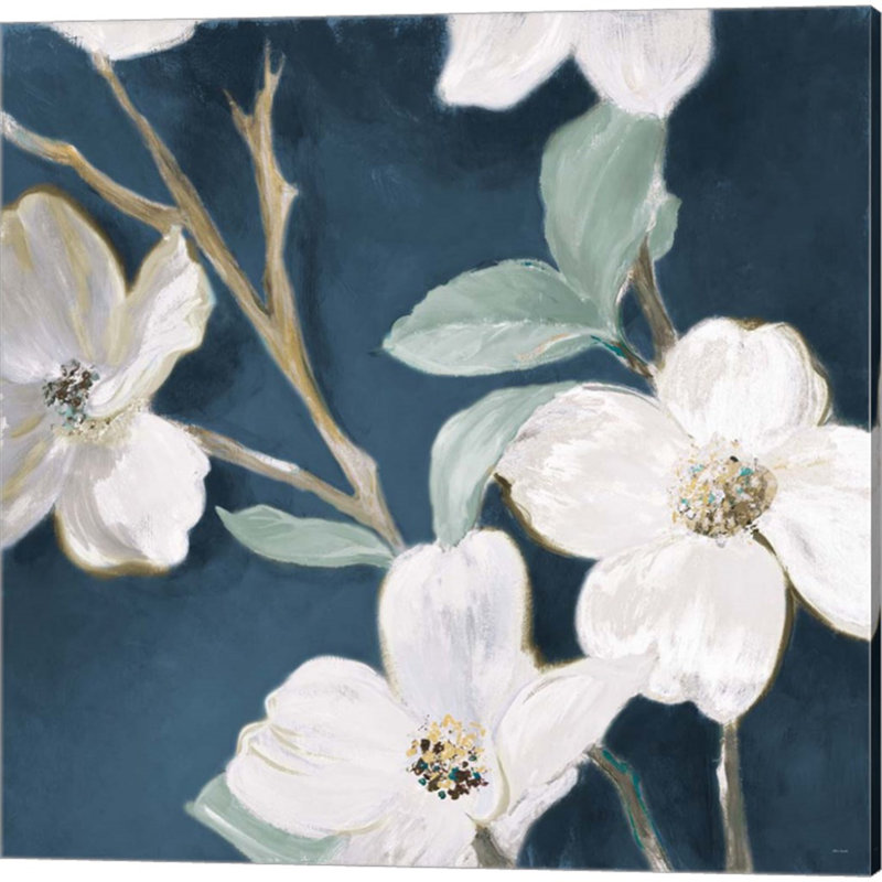«Bella Fiori On Navy» par Lanie Loreth, art sur toile (ensemble de 2)