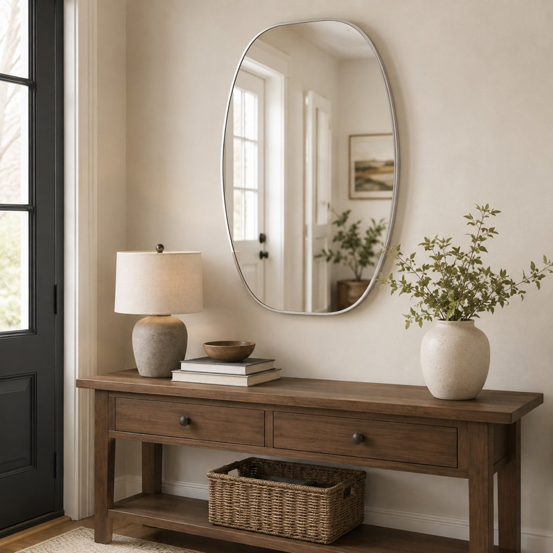 Miroir mural 24 po x 36 po, Argent
