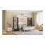 Lit escamotable double pleine grandeur avec placard, tiroirs et table, blanc-2009671304