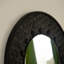 Miroir, miroir rond en bambou tissé à la main