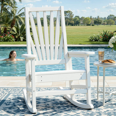 Chaise berçante d'extérieur en plastique Alizay