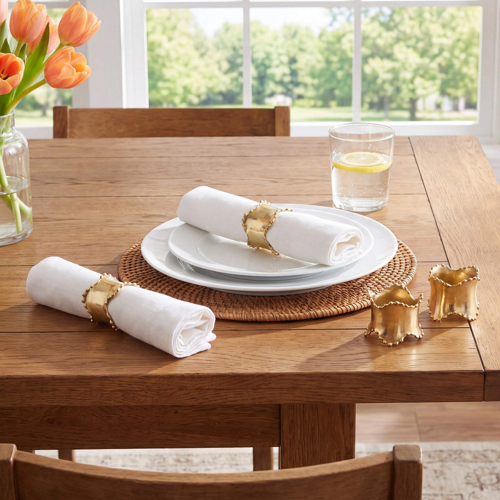 Brass Napkin Ring, Gold