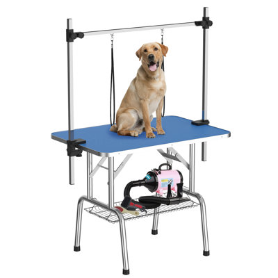 42 Inch Foldable Dog Grooming Table For Home With Adjustable Arm