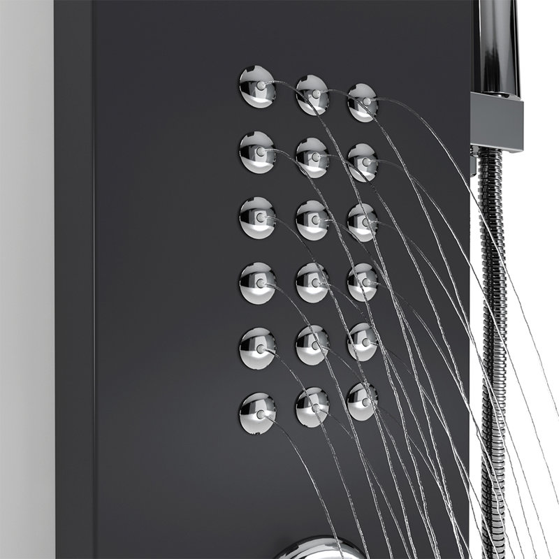 Restivo Shower Tower Panel, Black