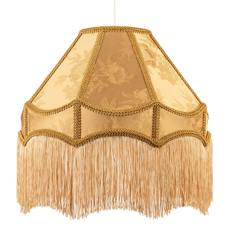 26 cm H Empire Fabric Lamp Shade ( No Direct Attachment Method ) in Gold