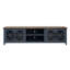 Meuble télé Ithaca de 96 po pour téléviseur de 100 po ou moins, sans assemblage requis, fini bleu et bourbon-1068419099-1068419100