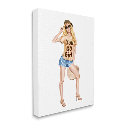«You Go Girl Expression Blonde Glam Fashionista» par Ziwei Li - impression d'art graphique