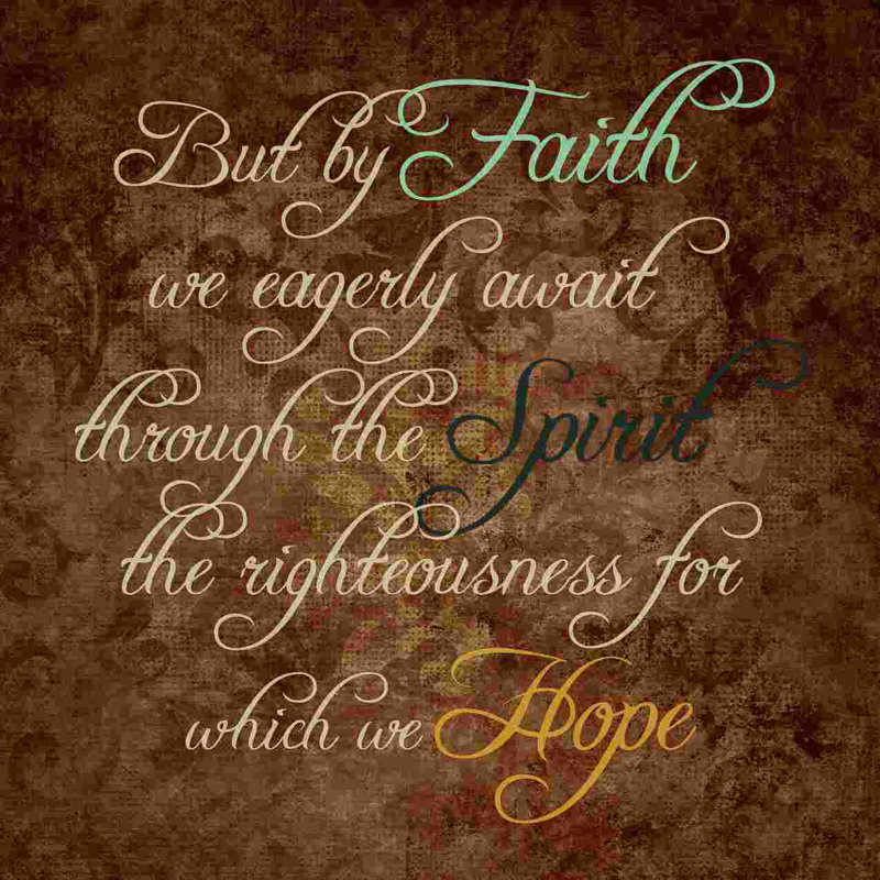«But By Faith», art textuel sur toile tendue, H 36 po x l 36 po