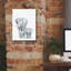 Toile épique «Mama Elephant On White» par Katrina Pete, 12 po x 16 po-106171654
