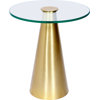 Elkin Glass Top End Table