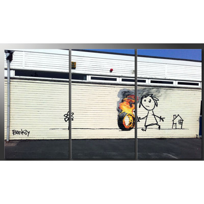 Banksy - 3 Piece Print on Canvas