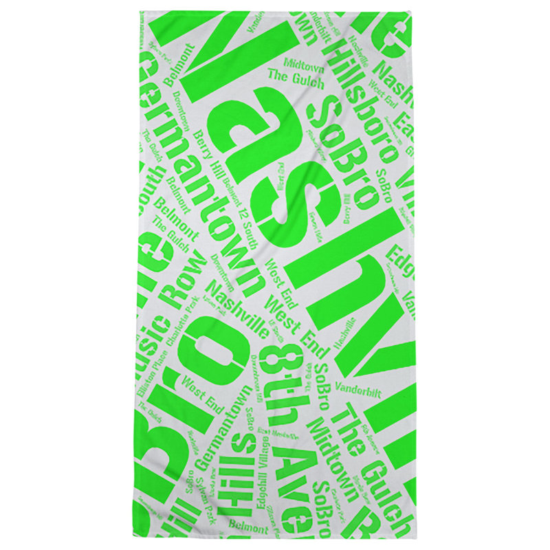 Bath Towel, Green, Microfiber, Nashville
