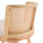Alder Mid-Century Modern Rubberwood Counter Stool with Woven Rattan Back and Upholstered Seat-212437095-217507194