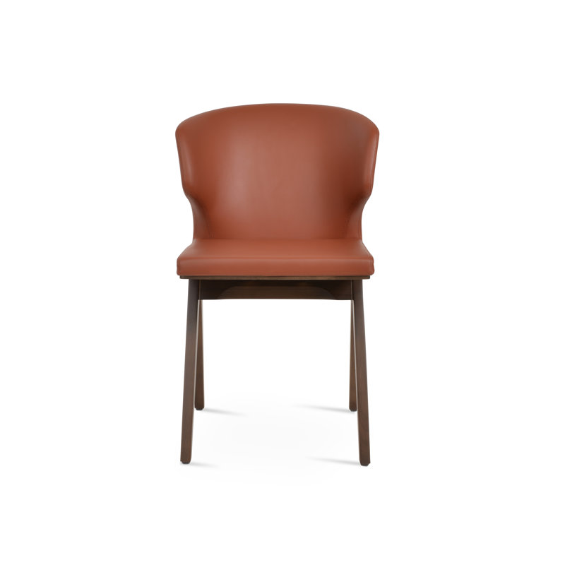 Chaise d'appoint rembourrée Amed Fino, Cannelle, Naturel
