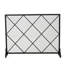 Pare-étincelles simple en fer, aspect diamant moderne, l 42,29 po x P 9,06 po, H 31,26 po, panneau en fer noir, diamant minimaliste, l 41,5 po x P 8,9 po, H 32,1 po