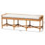 Banc d'appoint en rotin naturel Adonia de Bali & Pari avec siège rembourré