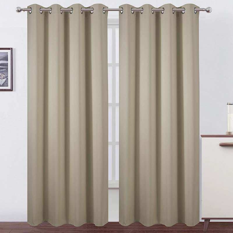 Curtain Pair, 52" W x 84" L, Beige