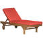Chaise longue simple inclinable en eucalyptus avec coussins 78,70 po Jivera-352758287-344942716