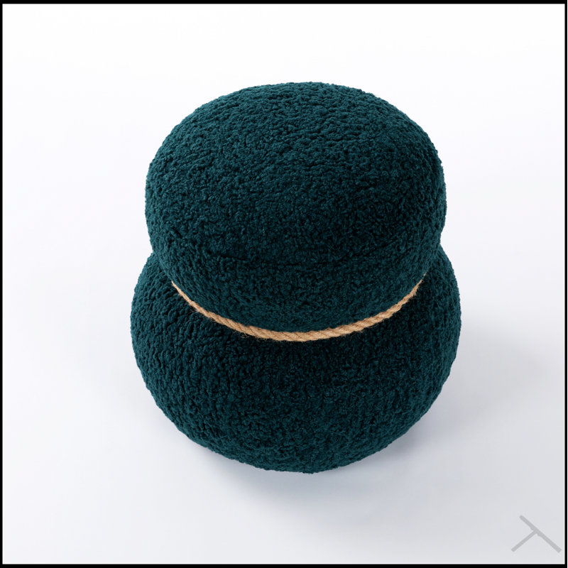 Charmant tabouret bonhomme de neige au design rond, ludique et mignon, adapté à tout espace de vie, Sarcelle