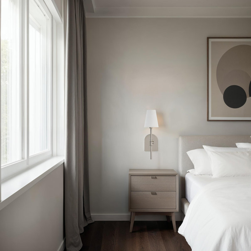 Applique murale Nowra, Polished Nickel