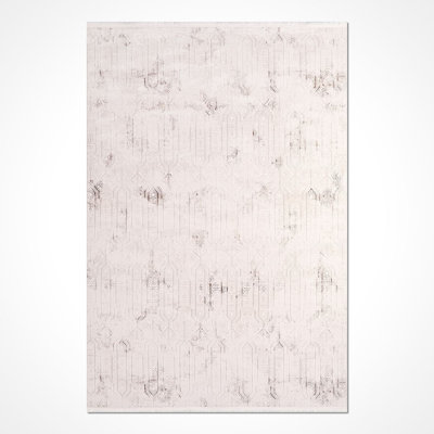 Oriental Cream Machine Washable Non-Slip Area Rug