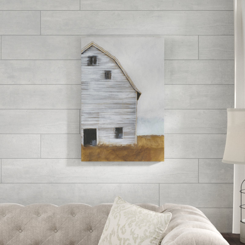 " Abandoned Barn I " Acrylic Painting, 30" H x 20" W, Wrapped Canvas