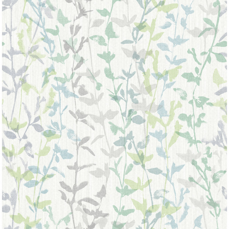Rouleau de papier peint l 33 pi x l 20,5 po floral trail Thea, Vert