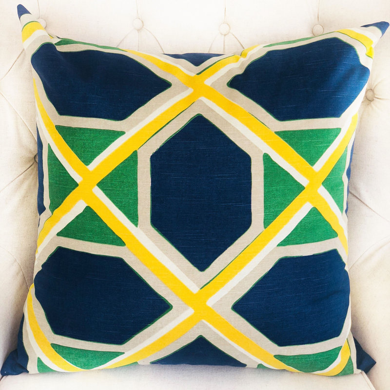 Oreiller de luxe obliquity, 18 po x 18 po, Coussin décoratif