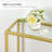 29.5" Narrow Console Table With Tempered Glass Top, Modern Sofa Table For Living Room, Entryway, Foyer, Hallway, Bedroom - Gold Finish GD07XG01