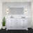 Espresso Double Bath Vanity 60 in. W x 22 in. D, Cultured Marble Top, and 58 in. Mirror-1741101774