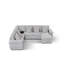 Canapé modulaire en U en velours côtelé avec rangement et lit convertible