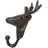 Pack Of 2 Rustic Elk Deer Head With Antlers Wall Coat Hook Sculptures