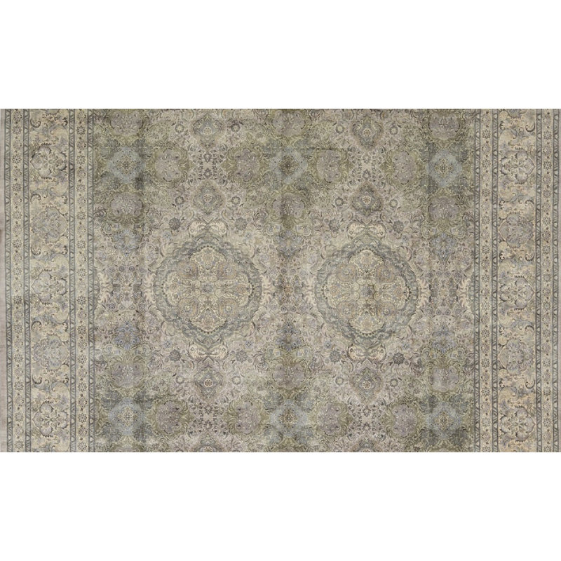 Tapis beige noué à la main de haute qualité