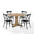 Heymann 5-Piece Dining Set with Steel Chairs