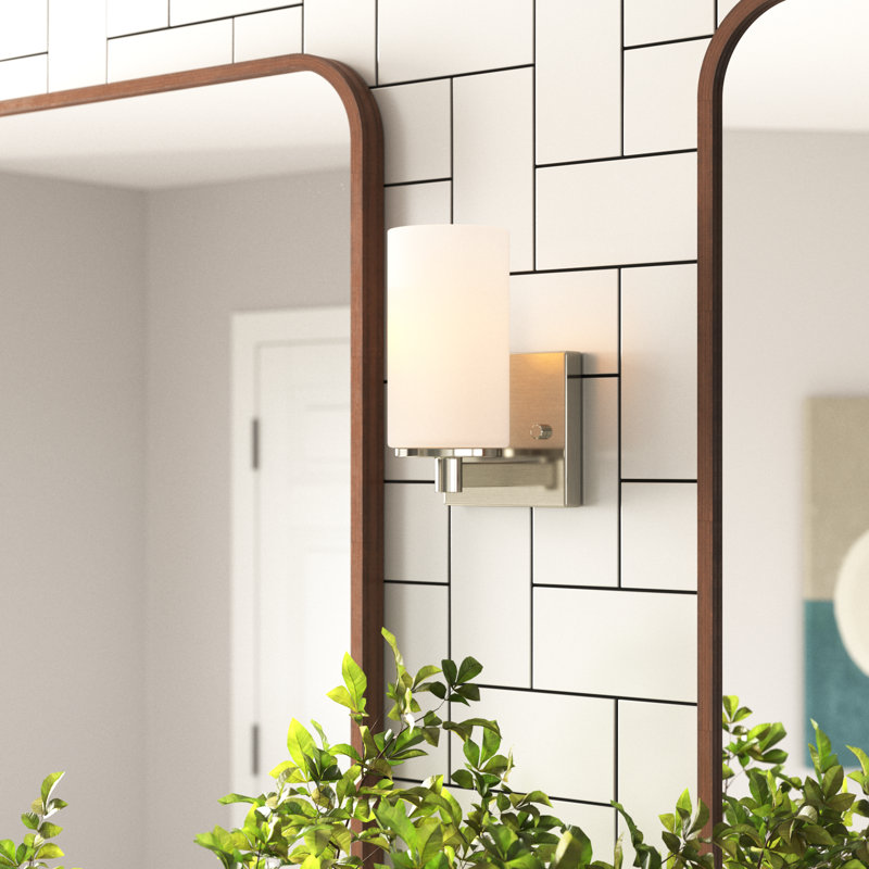 Hettinger One Light Wall / Bath Sconce from Generation Lighting , Brushed Nickel, Yes