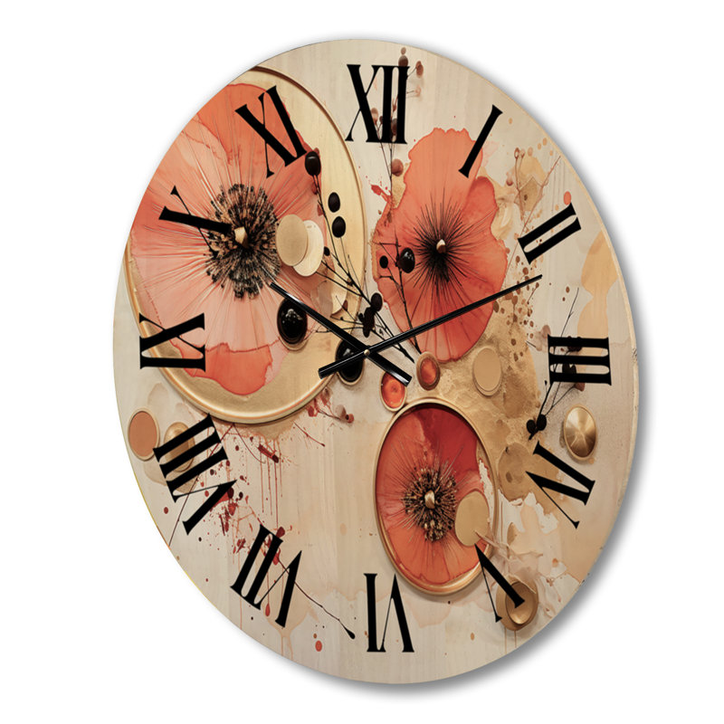 Horloge murale Poppie Bliss, Grand