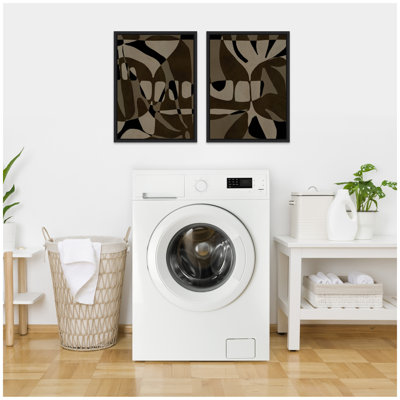 Contour 1 and 2 Framed Canvas Wall Art Set by Shatha Al Dafai