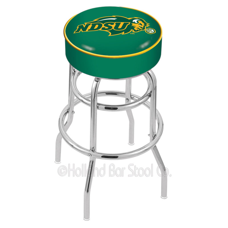 NCAA Swivel Bar & Counter Stool, Bar Stool (30" Seat Height), North Dakota State (Green)