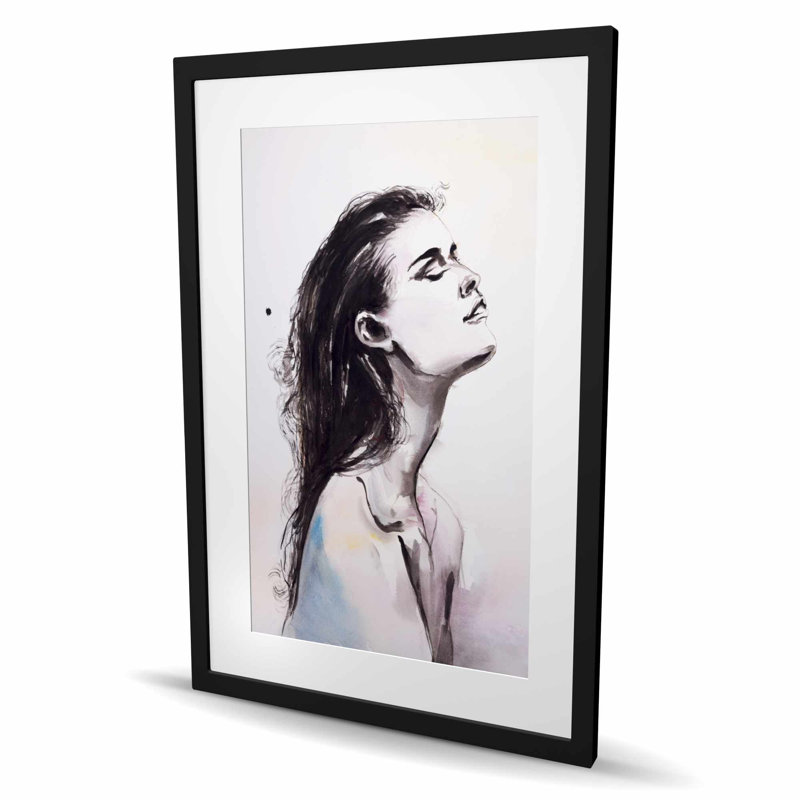 «Bare Skin» - Reproduction matte encadrée noire pour la décoration intérieure