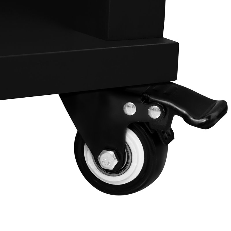 47 - Inch Kitchen Island With Extendable Countertop, Storage Drawers, Power Supply, Panel, Soft Close Hinges, Black Color 13.8"x41.7" Table, Internal Storage, 6+2 Wheels, For Organization