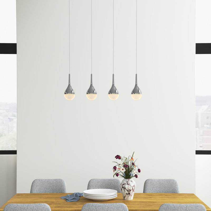 Alvord 4 - Light Chrome LED Kitchen Island Pendant
