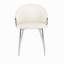 Chaise en métal argenté et similicuir-672806551-672806548
