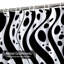 Rideau de douche abstrait abstrait noir et blanc sans couture avec 12 crochets-2121136070