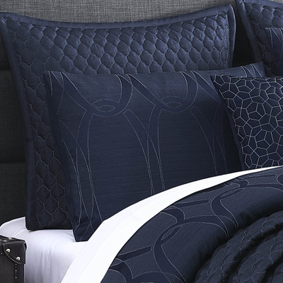 Destiny Dark Blue Comforter Set