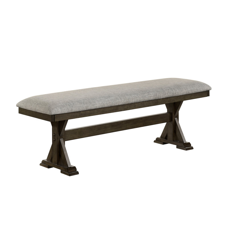 1Pc Rustic Upholstered Dining Bench Wooden Dining Room Furniture