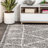 Cantera Shag Plush Tassel Moroccan Geometric Trellis Gray/Ivory Rug-842372489