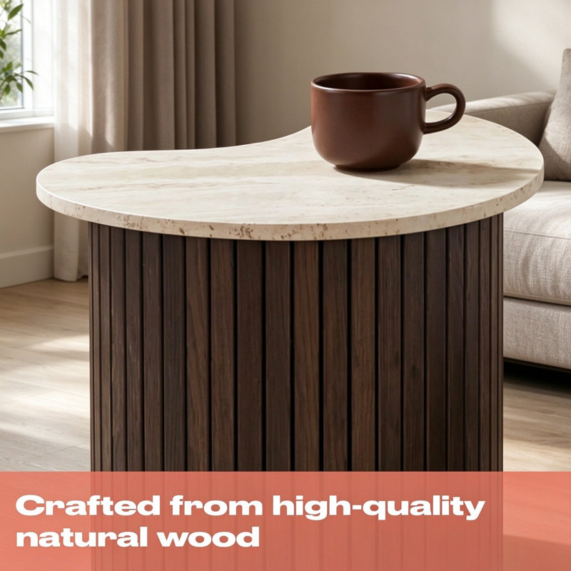Pedestal Irregular Side Table