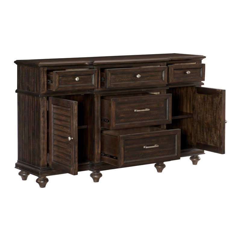 18 " W Buffet Table, Brown Gray